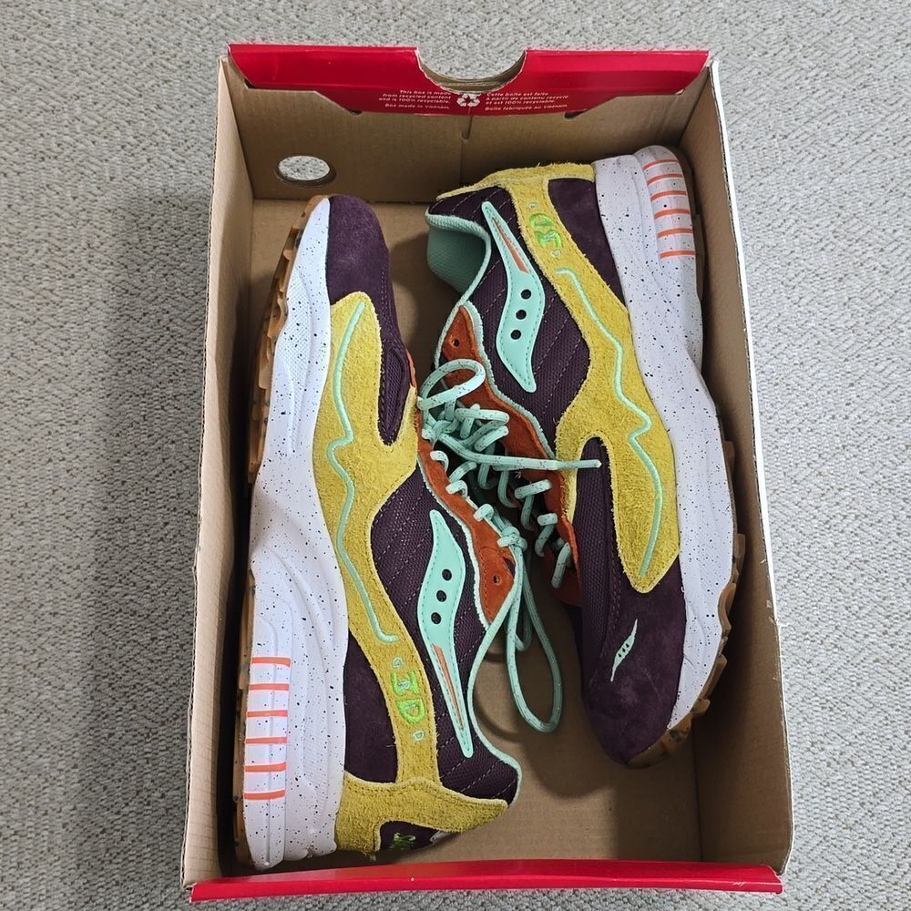 Saucony 3D Grid Hurricane Trailian Colorful Unisex Sneaker Shoes-Size 9.5 - Picture 11 of 14